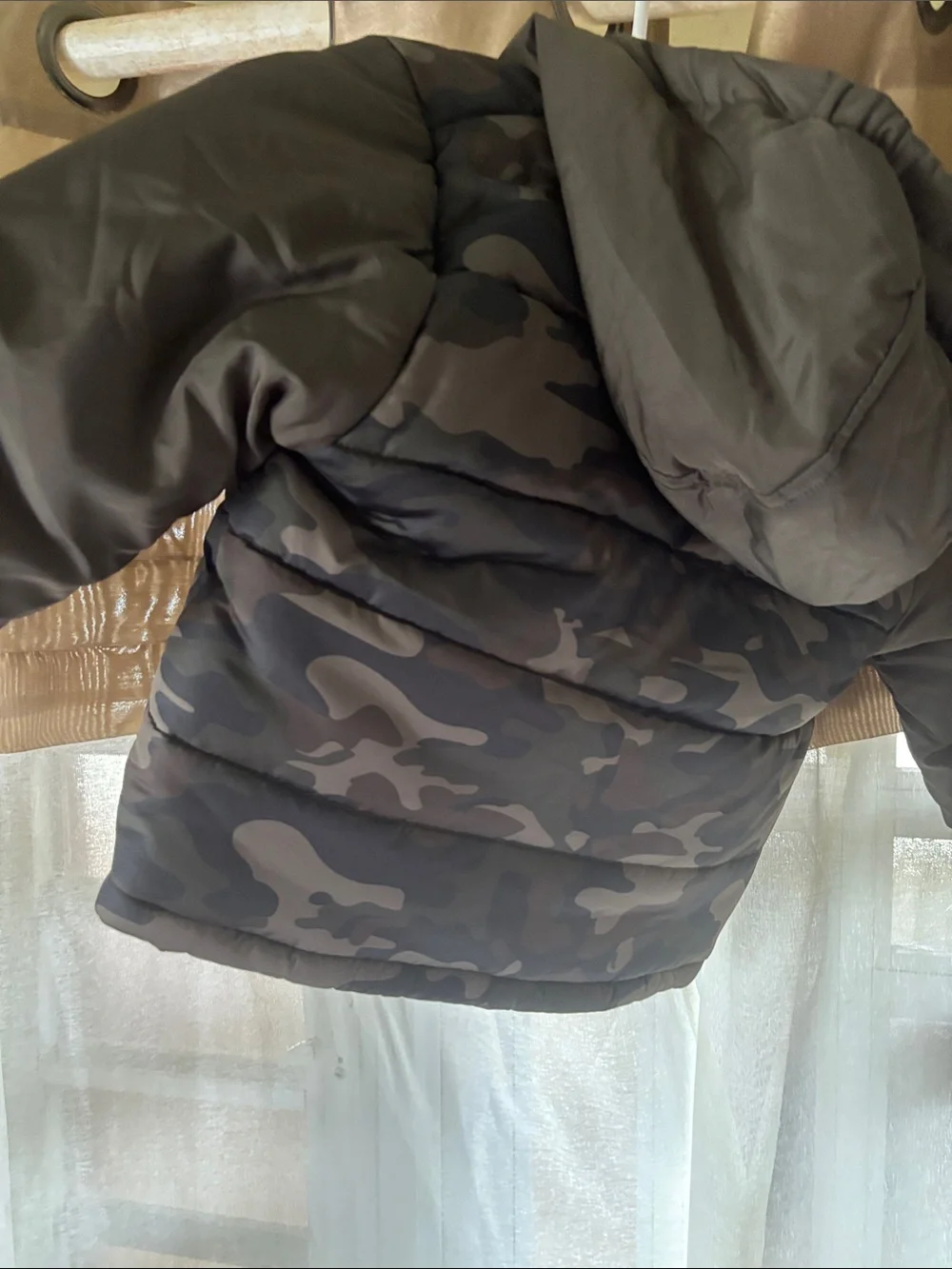 Rothschild Kids Camo Puffer Jacket with Orange Accent